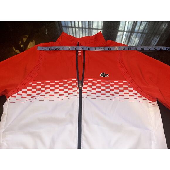 Kids' Lacoste Tennis x Daniil Medvedev Track Suit Jacket Red White Blue Size 14 - Picture 7 of 12